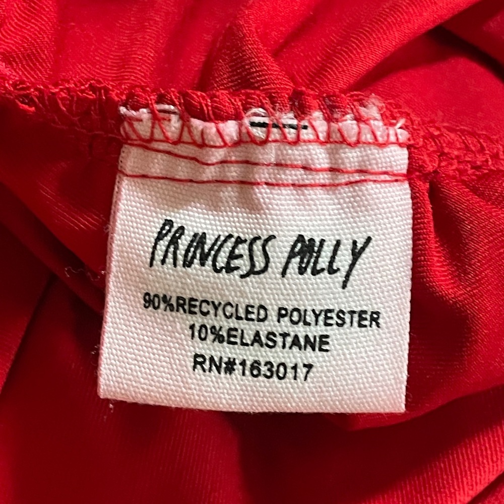 Princess Polly Cherry.Red Ruched Body-con Dress (4) - Picture 3 of 6